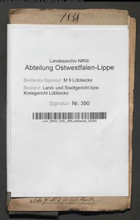 Erblasser: Flörke, Friederike Amalie, geb. Sassenberg: