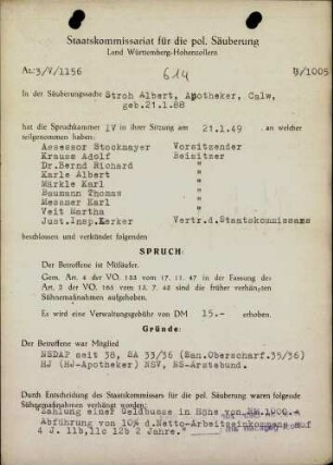 Stroh, Albert