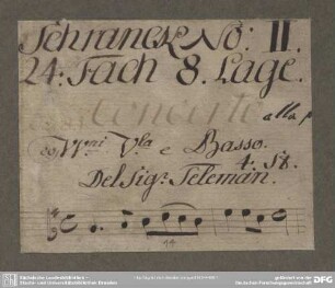 Quartets - Mus.2392-Q-2 : vl (2), vla, bc - G; TWV 43:G 7