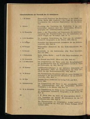 Literaturnachweis zur Thematik des 12. Schuljahres