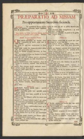 Praeparatio Ad Missam Pro opportunitate Sacerdotis facienda.
