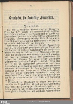 Grundgesetz für Freiwillige Feuerwehren