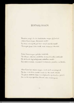 Berthas Augen