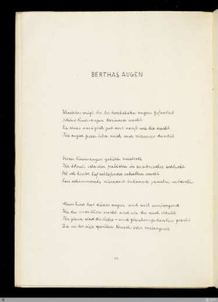Berthas Augen
