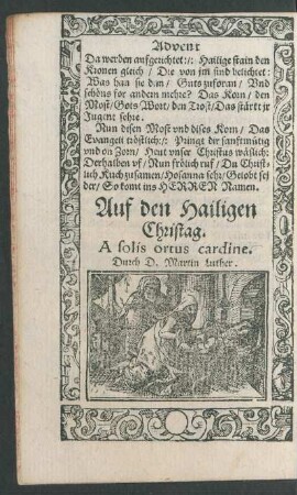 Auf den Hailigen Christag.