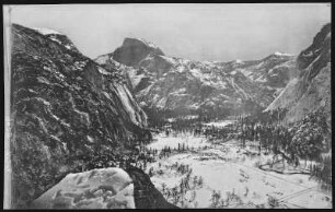 Yosemite. The Domes from Valley View Point in Winter, Yosemite, Cal.