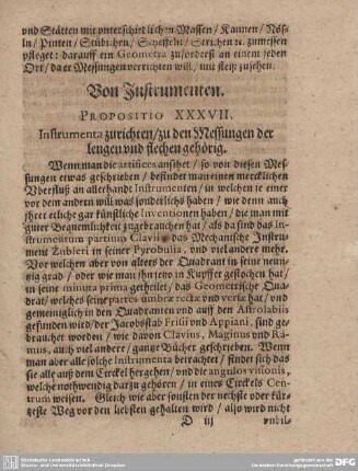 Von Instrumenten. Propositio XXXVII.