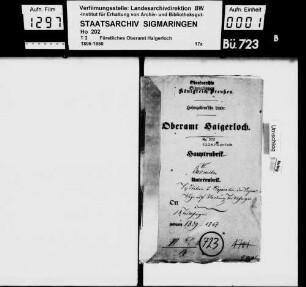 Visitation und Reparatur der Vizinalwege auf Markung Trillfingen