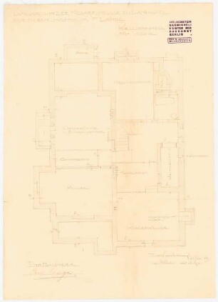 Landhaus Lange, Berlin-Lankwitz: Grundriss Kellergeschoss 1:50
