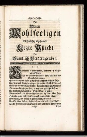 Die ... wehmütig abgestattete letzte Pflicht