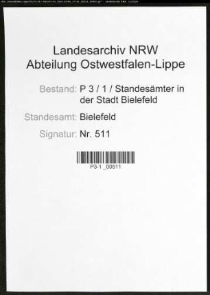 Namensverzeichnis Bielefeld, Todesfälle