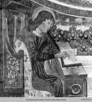 Apsisdekoration : Moses, Aaron und der Evangelist Johannes