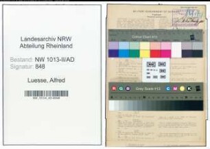Entnazifizierung Alfred Luesse , geb. 01.07.1892 (Verwaltungsbeamter)