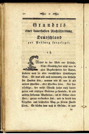 Grundris einer bauerhaften Rechtschreibung, Deütschland zur Prüfung forgeleget.