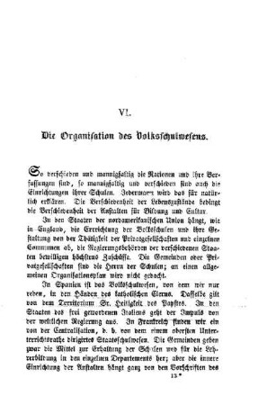 Die Organisation des Volksschulwesens