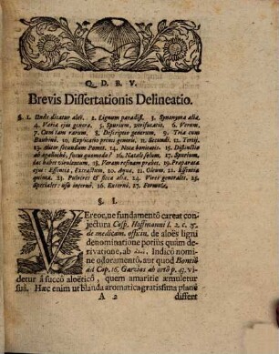 Disputatio Inauguralis Medica De Agallocho : = Paradieß-Holtz