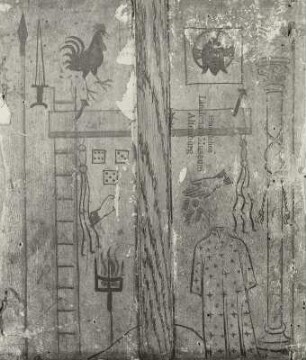Thronende Madonna mit dem Kinde und vier Heiligen