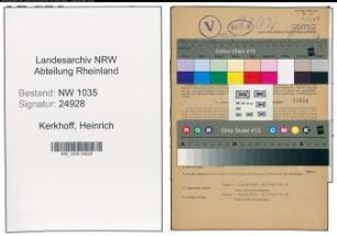Entnazifizierung Heinrich Kerkhoff , geb. 11.08.1902 (Ziegelmeister)