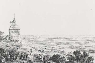 Dresden vom Spitzhause in der Hoflößnitz (Das Spitzhaus), Illustration aus: Dreißig malerische An- und Aussichten von Dresden