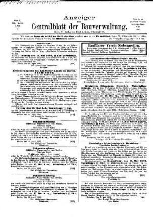 Anzeiger zum Zentralblatt der Bauverwaltung, No. 18
