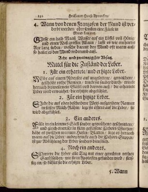 Acht und zwaintzigster Absatz. Mittel für die Zuständ der Leber