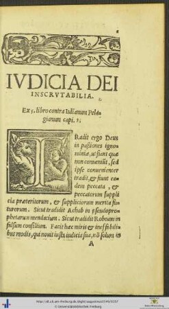 Iudicia Die Inscrutabilia