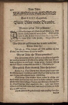 Dat XXXV. Capittel. Vam Vüre unde Brande.