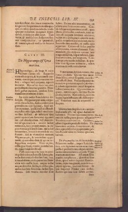 Caput III. De Hippocampo & Uva marina.