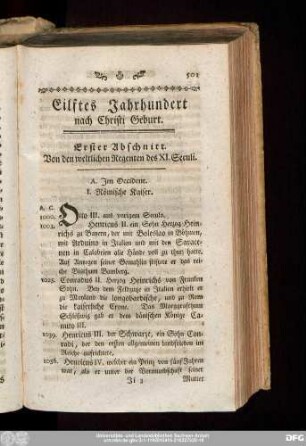 Eilftes Jahrhundert nach Christi Geburt.