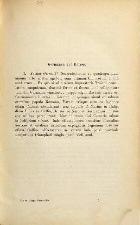 Das rheinische Germanien in der antiken Litteratur