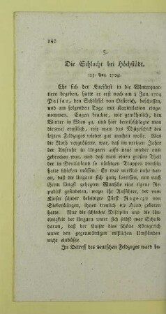 5. Die Schlacht bei Hoechstaedt