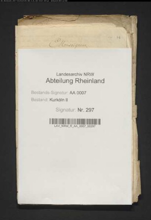 Forderungen an den erzbischöflichen Nachlass