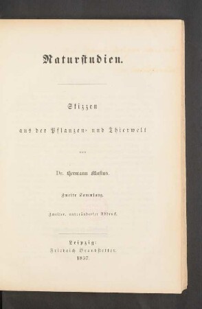 2. Sammlung: Naturstudien