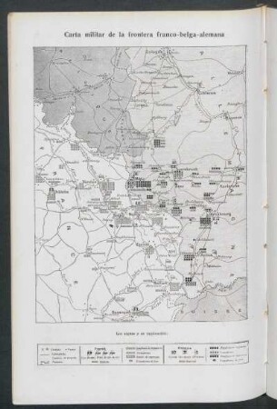 Carta militar de la frontera franco-belga-alemana
