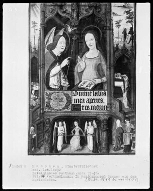 Lateinisches Gebetbuch mit französischem Kalender — Verkündigung, Folio 34