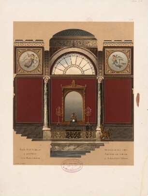 Dekoration des Badezimmers im Schloss, Schönfeld: Innenansicht (aus: Architektonisches Skizzenbuch, H. 95/1, 1869)