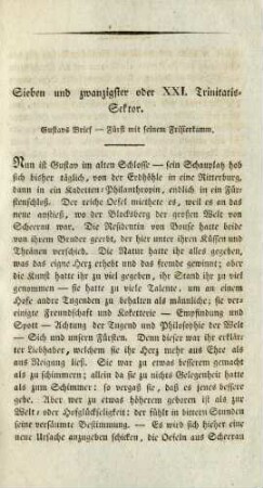 Sieben und zwanzigster oder XXI. Trinitatis-Sektor