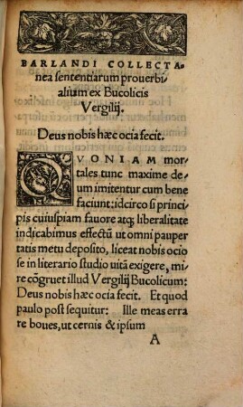 Proverbialivm Versvvm Ex principe poëtarum Vergilio collectanea