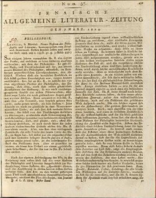 Num. 57. Den 7. März 1804