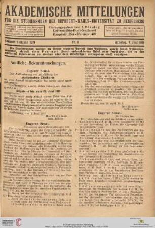 Nr. 3 (7. Juni 1919)
