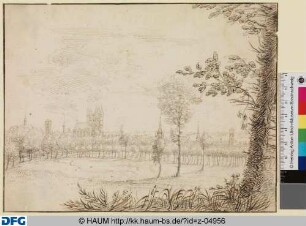 Baumlandschaft mit Kirche