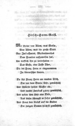 Hirsch-Horn-Geist