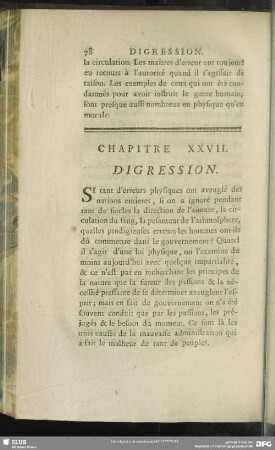 Chapitre XXVII. Digression