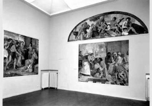 Blick auf die Wandgemälde der Casa Bartholdy in der Nationalgalerie