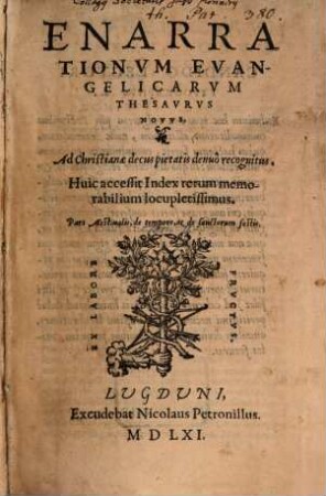 Enarrationum quadragesimalium thesaurus novus, 2