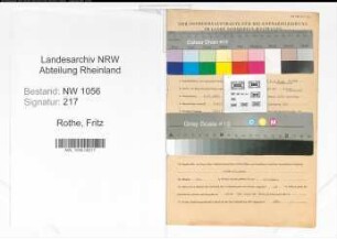 Entnazifizierung Fritz Rothe , geb. 08.02.1905 (Beamter)
