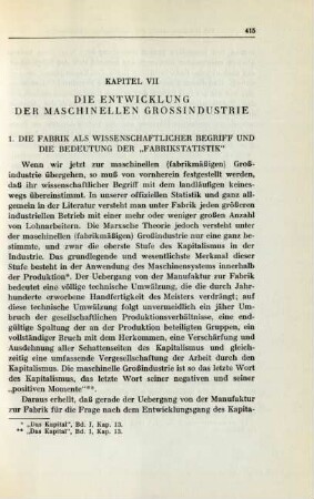 Kapitel VII Die Entwicklung Der Maschinellen Grossindustrie