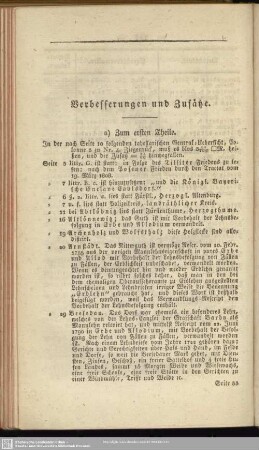 Verbesserungen und Zusätze