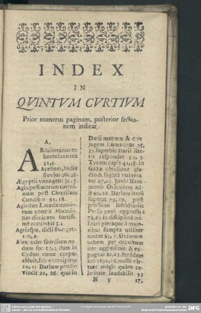Index In Quintum Curtium