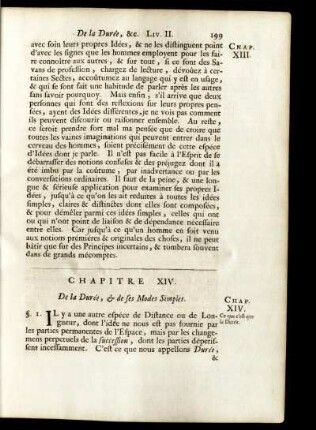 Chapitre XIV. De la Durée, & de ses Modes Simples